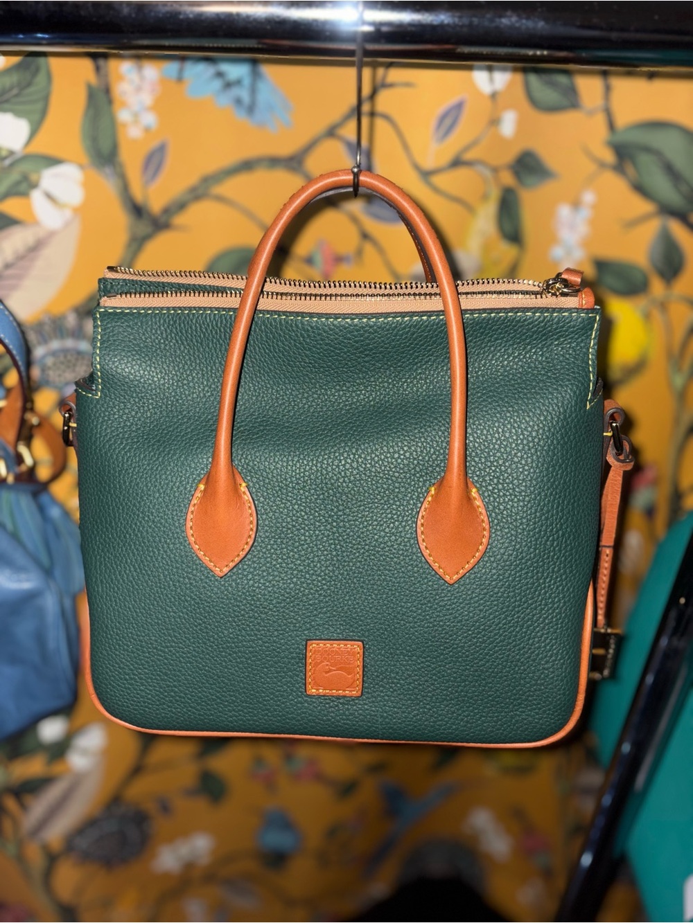Dooney & Bourke Forest Green Leather Satchel